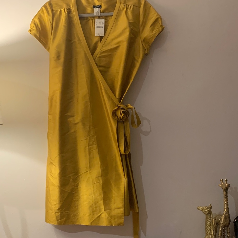 J. Crew Mustard Yellow Midi Dress